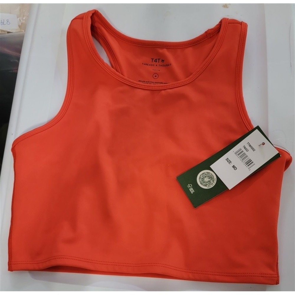 NWT Threads 4 Thought M Racerback Sports Bra Tango 110944